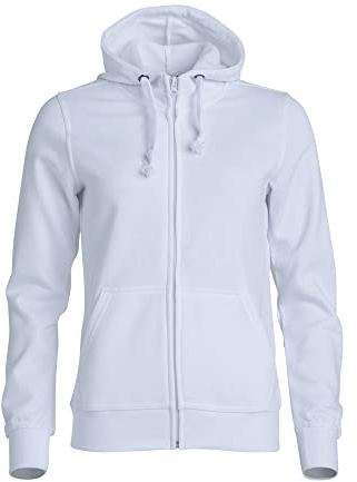 Clique - Damen Kapuzen Sweatjacke 'Basic Hoodie' / weiß (00), S