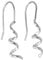 Simple Sterling Silver Corkscrew Twist Dangle Earrings