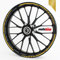 Motoking Felgenrandaufkleber im GP-Design in MATT/für 10 bis 14 / Gold MATT