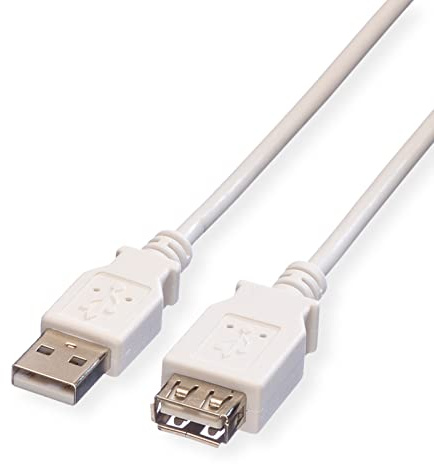 VALUE USB 2.0 Kabel, Typ A-A, ST/BU, weiß, 0,8 m
