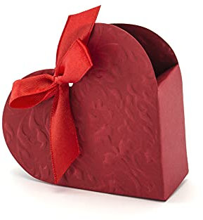 PartyDeco Herz Box rot Hochzeit Gast Geschenk Box Geschenk Box Valentinstag Dekoration Hochzeit Schmuck Box