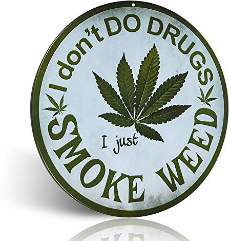 Smoke Weed Retro Vintage Blechschilder Landhaus Wanddekoration Schilder Geschenke Dekoration 30,5 x 30,5 cm