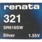 4 X Renata 321 Mercury Free SR616SW 1.55v Silver Oxide Watch battery