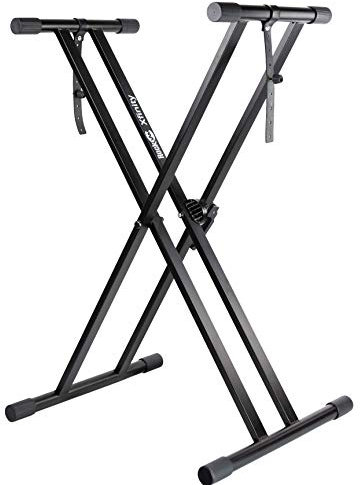 RockJam Xfinity Doublebraced Pre Assembled Keyboard Stand with Locking Straps
