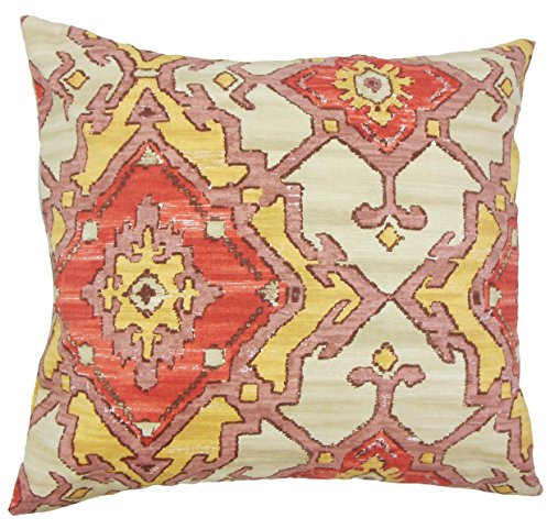 Das Kissen Collection Helia Ikat Kissenbezug, rot