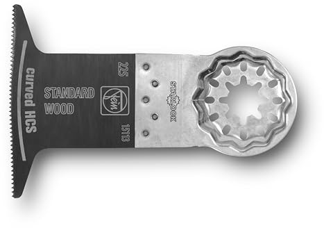 FEIN E-Cut Standard-Sägeblatt Curves, Ve. 5 St., Breite 65 mm, Länge 50 mm, Aufnahme Starlock, Geschränkte Verzahnung für alle Holz-, Gipskarton- und Kunststoffmaterialien