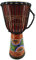 60cm Profi Djembe Trommel Bongo Drum Bunt Bemalt Großer Durchmesser Fair Trade