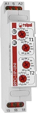 Zeitrelais 1P 12-240V Multifunktionsrelais Relais Time Relay RPC-1IP-UNI Relpol 0455