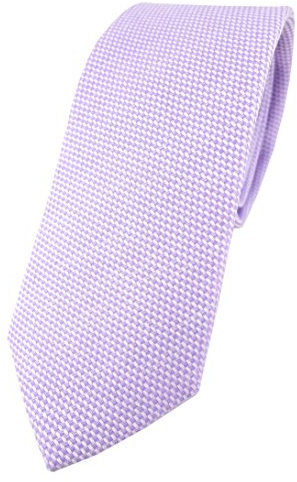 TigerTie Corbata estrecha de diseño de piqué en estampado – 100% algodón – Ancho de la corbata 6 cm, Color lila., Krawattengröße: ca. Länge 150 cm, Breite 6 cm