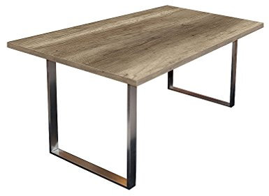storado.de Steel Esstisch 0546/140-90 wildeiche trüffel Tisch Esszimmertisch Küchentisch