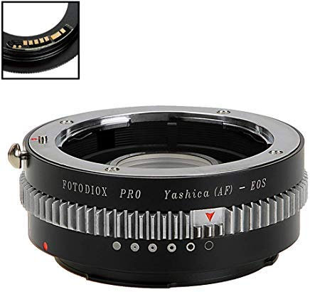 Fotodiox Pro Lens Adapter Compatible with Yashica Kyocera AF Lenses to Canon EOS EF/EF-S Cameras - with Gen10 Focus Confirmation Chip