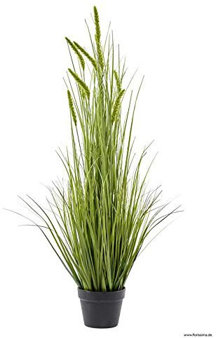 Klocke Kunstpflanzen Hochwertiges Dekogras im Topf - Wunderschön & Naturgetreu - Gras/Grasbüschel/Grasbündel/Kunstgras (Sehr Groß: 115cm, Grün)