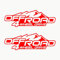 Autodomy 4x4 Off Road Allrad 4 Wheel Drive Aufkleber 2 Stück | 4x4 Aufkleber für Auto 20x6,5 cm | Sticker Auto Tuning Widerstandsfähig gegen Regen und Sonne (Rot)