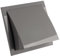 Ø 125mm / 5'' Cowled Duct Cover with Gravity Flap - Ventilation Grille with Rain and Wind Protection - External Air Vent Covers - ABS Plastic Grey