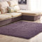 Teppiche Wohnzimmer Modern, Odot Indoor Langflor Carpet Einfarbig Fluffy Anti-Skid Super Soft Area Shaggy Teppich Hochflor, für Schlafzimmer Wohnzimmer Kinderzimmer Decor Boden (120*160cm,Grau lila)