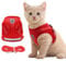 Anlitent Comfort Step-in Dog Harness and Leash Set for Puppies Cats Kitty Escape Proof Pet Vest Harnesses for Small Breed Teacup Dog Under 6 lbs(Small, Red)