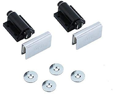 [2 Stück] Schranktürschloss, magnetisches Touchschloss, schwarzes Schrankmagnet-Einsteckschloss (Einzelner Kopf)