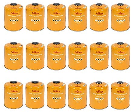 FUMOSA 18x Gaskartusche für Q100/1000-Serien, Performer & Go Anywhere, 450g