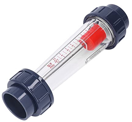 Wasserdurchflussmesser Flüssigkeitsdurchflussmesser Leichter Durchflussmesser 1,6‑16 M³/h Flüssigkeitsdurchflussmesser aus Kunststoffrohr mit ABS-Schwimmer für Gartenhahn, Pflanzenmessung