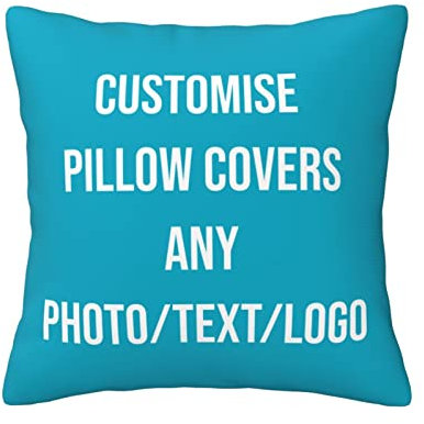 Housses de coussin personnalisé Taie d'oreiller photo personnalisée Taie d'oreiller décorative avec nom Housse de coussin personnalisée avec logo texte photo Pet Square Taies d'oreiller 12x12