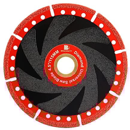 BRSCHNITT - Hoja de sierra de diamante multiusos de 115 mm para barra de refuerzo, ángulo de hierro y acero inoxidable