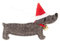 Sewroro 1Pc Weihnachtsbaum Hängende Ornament Dackel Hund Ornament Anhänger für Weihnachtsbaum Filz Dekoration Xmas Party Supplies Wohnkultur (Grau)