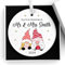 Personalised First Christmas as Mr & Mrs Gnome Gonk Decoration, Custom 1st Christmas Married Ornament, 1st Xmas Married Bauble, Newlywed Ceramic Keepsake With Gift Box