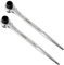 DAKCOS chiavi a cricchetto per ponteggio in acciaio al cromo vanadio,19 mm x 22 mm,2 pezzi,argento