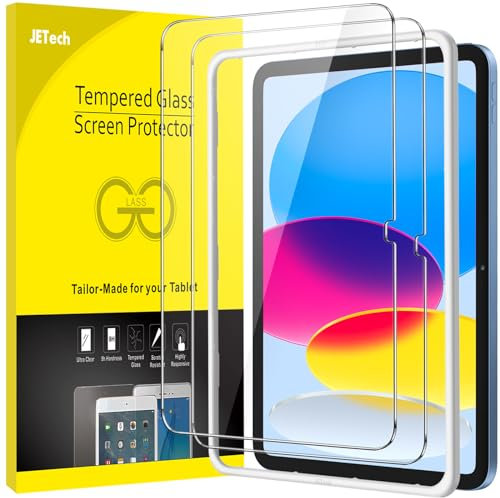 JETech Schutzfolie für iPad (A16) 11./10. Generation (2025/2022) mit Einfaches Installationswerkzeug, Panzer Schutz Glas Folie Displayschutz, HD Klar, 2 Stück
