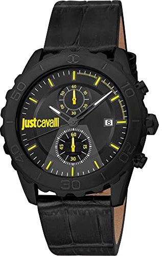 Just Cavalli Reloj Analógico para Hombres de Cuarzo Con Correa en Cuero JC1G242L0025
