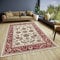 Hanse Home Reni Teppich Orientalisch – Orient Läufer klassisch dicht gewebt mit Ornamenten und Blumenmotiven Weicher Kurzflor für Schlafzimmer, Esszimmer, Wohnzimmer, Flur – Creme Rot, 200x280cm
