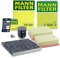 MANN-FILTER Inspektionspaket Filterset 1x Ölfilter, 1x Luftfilter, 1x Innenraumfilter (Aktivkohlefilter), Kompatibel mit SEAT AROSA (6H1), VW LUPO (6X1, 6E1), POLO (6N2) (6V2) (6V5)