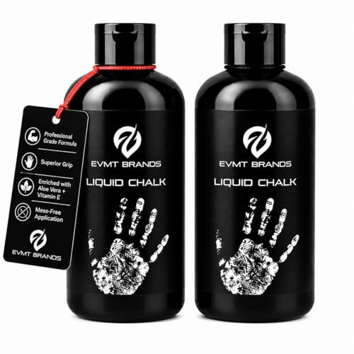 EVMT Brands Liquid Chalk. Flüssigkreide. Saubere Gym-Kreide Für Gewichtheben, Gymnastik, Klettern, Tanzen Und Gewichtheben. Schweißresistent Und Langlebig Für Einen Stärkeren Griff