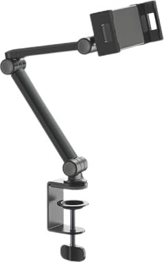 conecto Supporto per tablet, girevole a 360°, per tablet da 4,7 a 12,9, supporta fino a 1 kg, imbottitura in silicone, nero