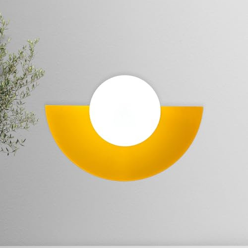 bamyum Champion Wandleuchte Innen aus Metall Schwarz, Wanddeko Wandlampe Badezimmer, Schlafzimmer, Deko Wohnzimmer Groß, Leuchter