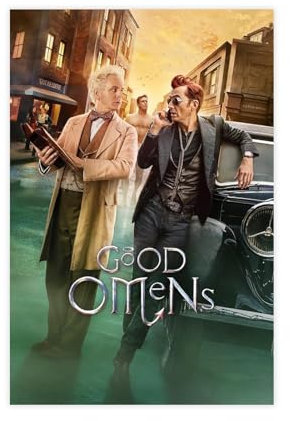 NEDOES Good Omens Filmposter auf Leinwand, Wandkunst, Dekor, Bild, Gemälde für Wohnzimmer, Schlafzimmer, Dekoration, ungerahmt, 30 x 45 cm