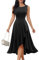 DRESSTELLS Cocktail Dress, Black Formal, Graduation Prom & Tea Party, Fit Flare Funeral Dress 2024 Black