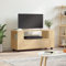 Gecheer TV Schrank mit Rollen Lowboard Fernsehschrank Fernsehtisch TV Möbel Tisch Board HiFi-Schrank Sonoma Eiche 102x34,5x43 cm Holzwerkstoff