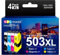 GPC IMAGE 503XL Multipack Kompatible für Epson 503 503XL 503 XL für Epson Workforce WF-2960DWF Patronen WF-2965DWF WF 2960 XP 5200 XP-5205 (4er-Pack, Schwarz Cyan Gelb Magenta)