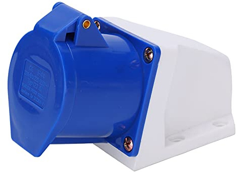 Ausla Cee Wandstecker Industrie-Steckdose, 3-polig, 1 Phase, 32 A, 220–250 V, Industrie-Stromanschlussgehäuse, IP44 Wasserdicht, für Innen- und Außenbereiche