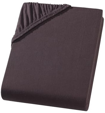 Spannbettlaken Topper 180x200-200x200 cm. Jersey Spannbetttuch 100% Baumwolle – Boxspringbett Topper Spannbettlaken für Matratzentopper bis 10 cm Matratzenhöhe Komfortables Bettlaken Braun