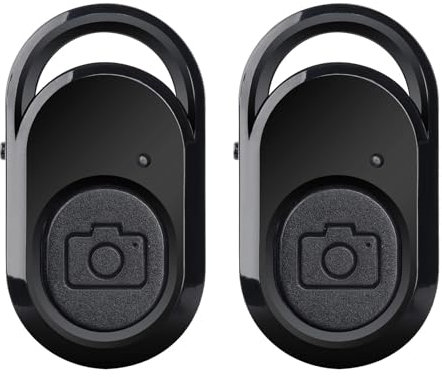 Set di 2 telecomandi Bluetooth Selfie senza fili, Trigger fotocamera, ideale per foto e video, Bluetooth Contro Compatibile con smartphone iOS e Android, portata fino a 10 metri