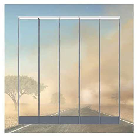 Tenda per porta magnetica isolata termicamente, trasparente, impermeabile, insonorizzata, pannello in PVC, spessore 2 mm, tenda divisoria per ospedale per uso domestico esterno, per calore e