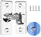 90° Loquet Porte de Verrouillage Coulissante en Acier Inoxydable à Angle Droit,Verrou Serrure de Fermeture Porte Interieure Coulissante,90° Loquet de Porte Bascule Argent avec Vis pour Coulissante