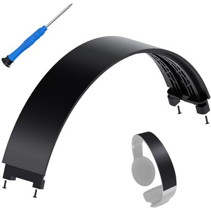 Fascia di Ricambio per Beats Studio Pro / 3.0/2.0 Wireless & Wired Cuffie di MMOBIEL – Kit di Riparazione Fascia per la Testa - Parti di Fascia Ricambio - Cuffie Accessori - Nero Opaco