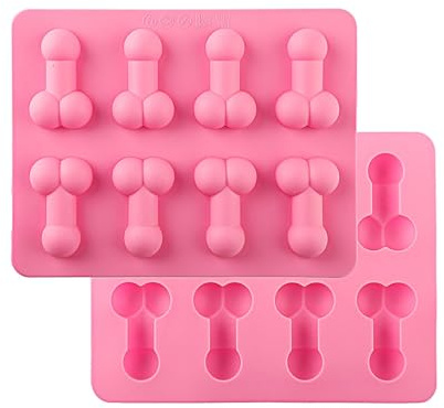 Bojueshaw Unique Novelty Funny Soap Moulds,Reusable Silicone Prank Ice Cube Molds for Chocolate,Candy,Cake Decoration,and Creative Desserts(Pink)