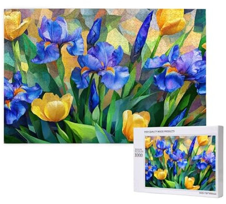 2000 Piece Jigsaw Puzzles for Adults Flower Jigsaw Comes with Packaging Box and Reference Pictures, Fun and Joyful Family Entertainment Games, Challenging Adult Puzzles Gifts Home Decor Spring M-636