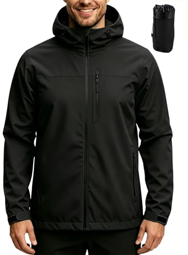 ACCNUO Rain Jacket Men Waterproof Lightweight Mens Rain Jackets Waterproof With Hood Raincoat for Cycling Hiking Climbing camping