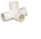 50 raccordi in PVC a 4 vie, connettori a T cubico in PVC-U, raccordo a gomito per irrigazione da giardino