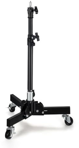 Verstellbares Stativ-Ständer, Video-Licht, 2-teilig, 50 kg Tragkraft, mit Radstand, universelle Schnittstelle, 1 4 Zoll, 3 20,3 cm Gewindeloch für LED-Handyhalterung, Kamera